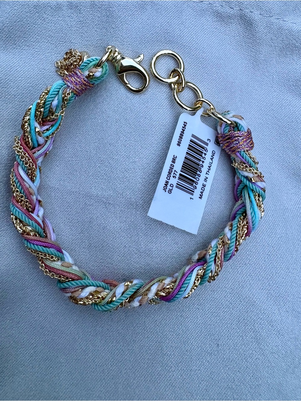 Kendra Scott Joan Corded Braided Multicolor Leather Bracelet Brand New - Picture 2 of 2